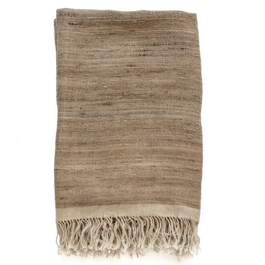 Wellbeing Throw Blanket, 55% Linen & 45% Silk, 51"W x 67"L