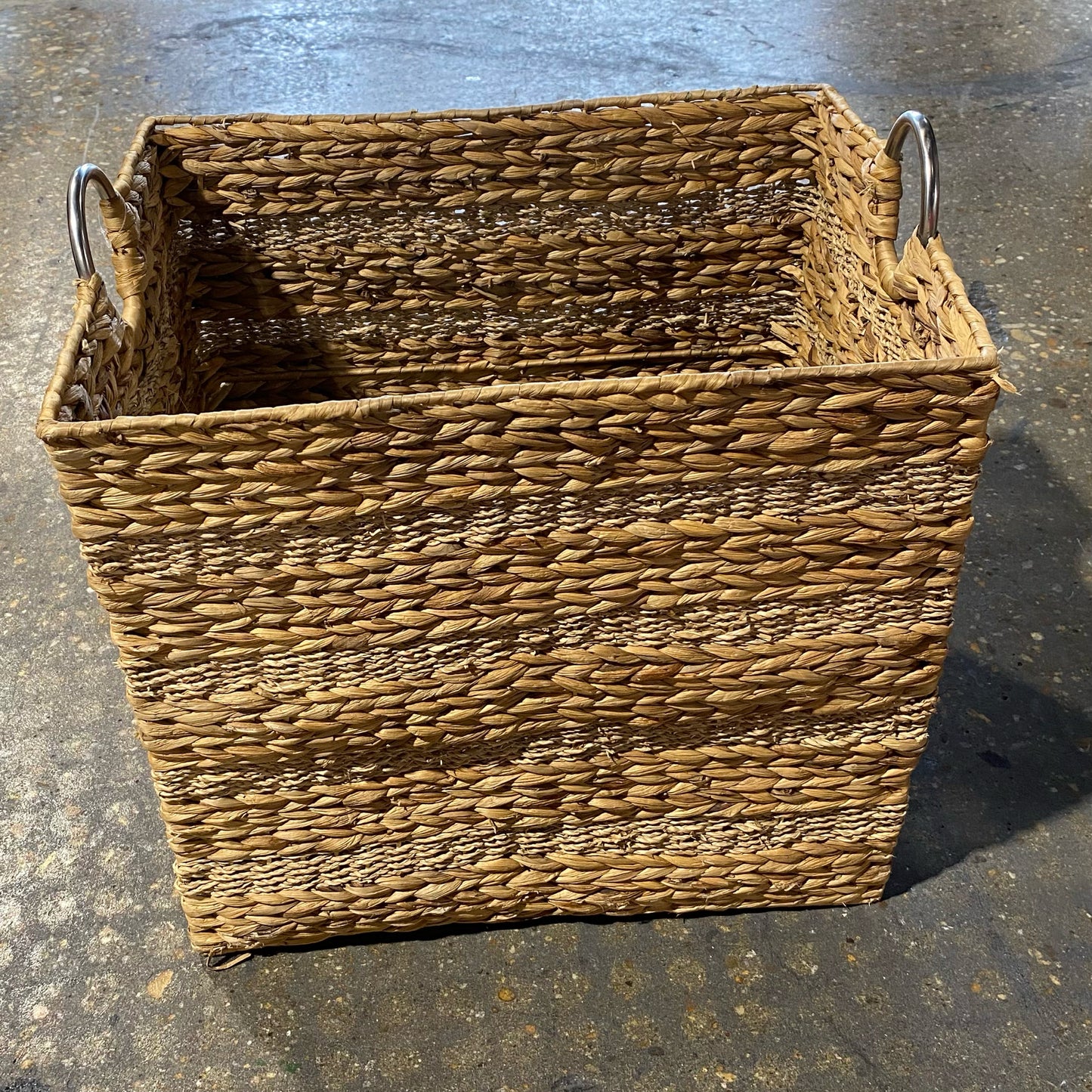 Rectangular Seagrass Basket, 18.5"W x 14"D x 18"H