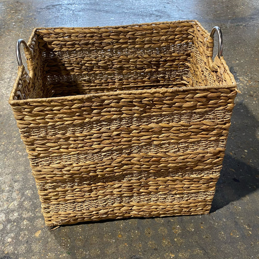 Rectangular Seagrass Basket, 18.5"W x 14"D x 18"H