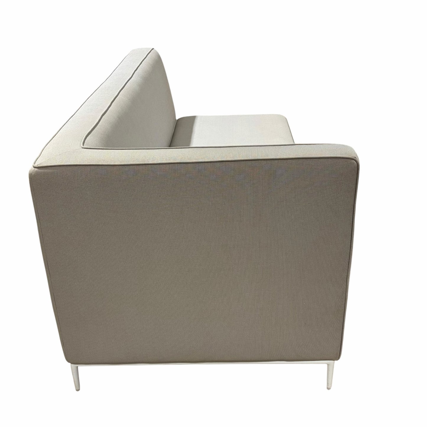 MODLOFT Cannes Left Arm Sofa in Taupe Fabric, 38" W x 84" D x 32" H