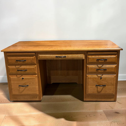 Dutch Creek Executive Desk, Cherry, 63.5"W x 33"D x 30.75"H