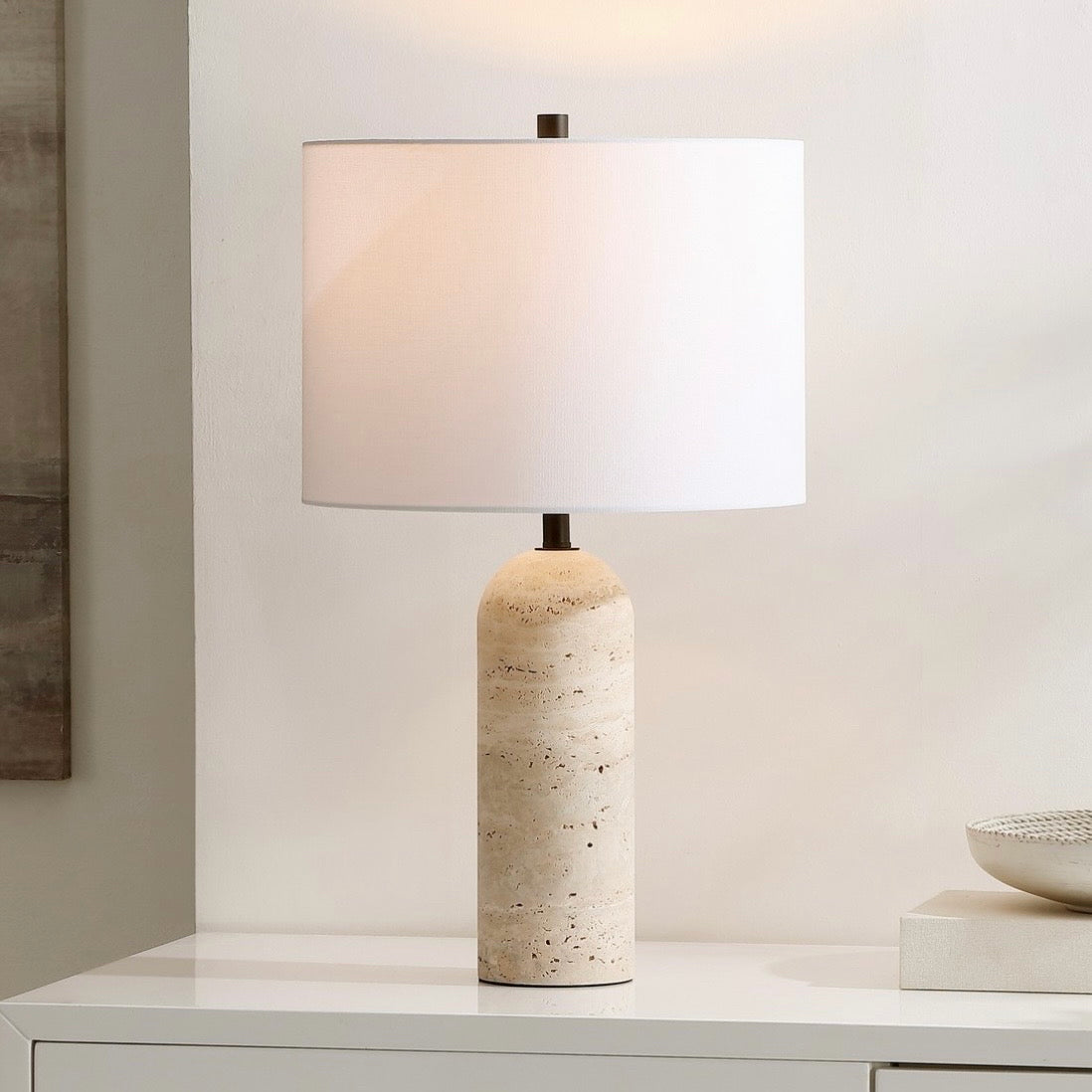 Jolene Table Lamp - Ivory, 14" W x 14" D x 24" H