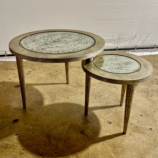 Silver Mirrored Coffee Table, 42"W x 28.25"D x 21.5"H
