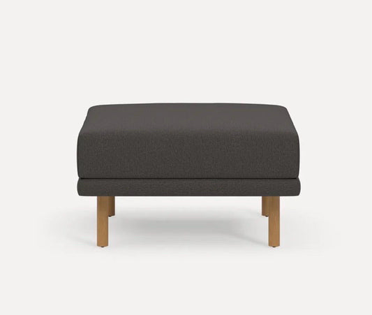 Range ottoman, charcoal heather, 29.5" W x 29.5" D x 16" H