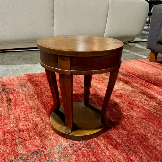 Vintage Round Side Table, 16" Dia x 18" H
