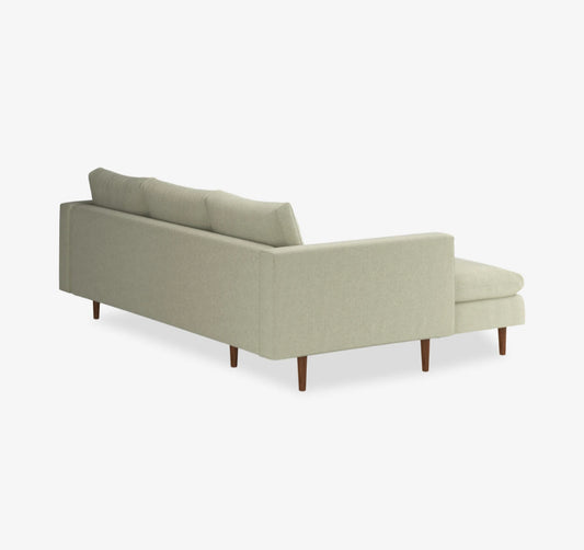 Jensen Sectional, Reversible, Beige, 87"W x 33"H x 34"D (62" Chaise)