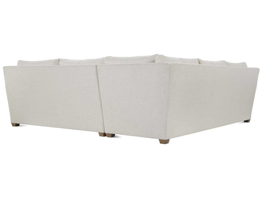 Rowe Lilah Upholstered Sectional Sofa, Cream, 112" W x 45" D x 45" H