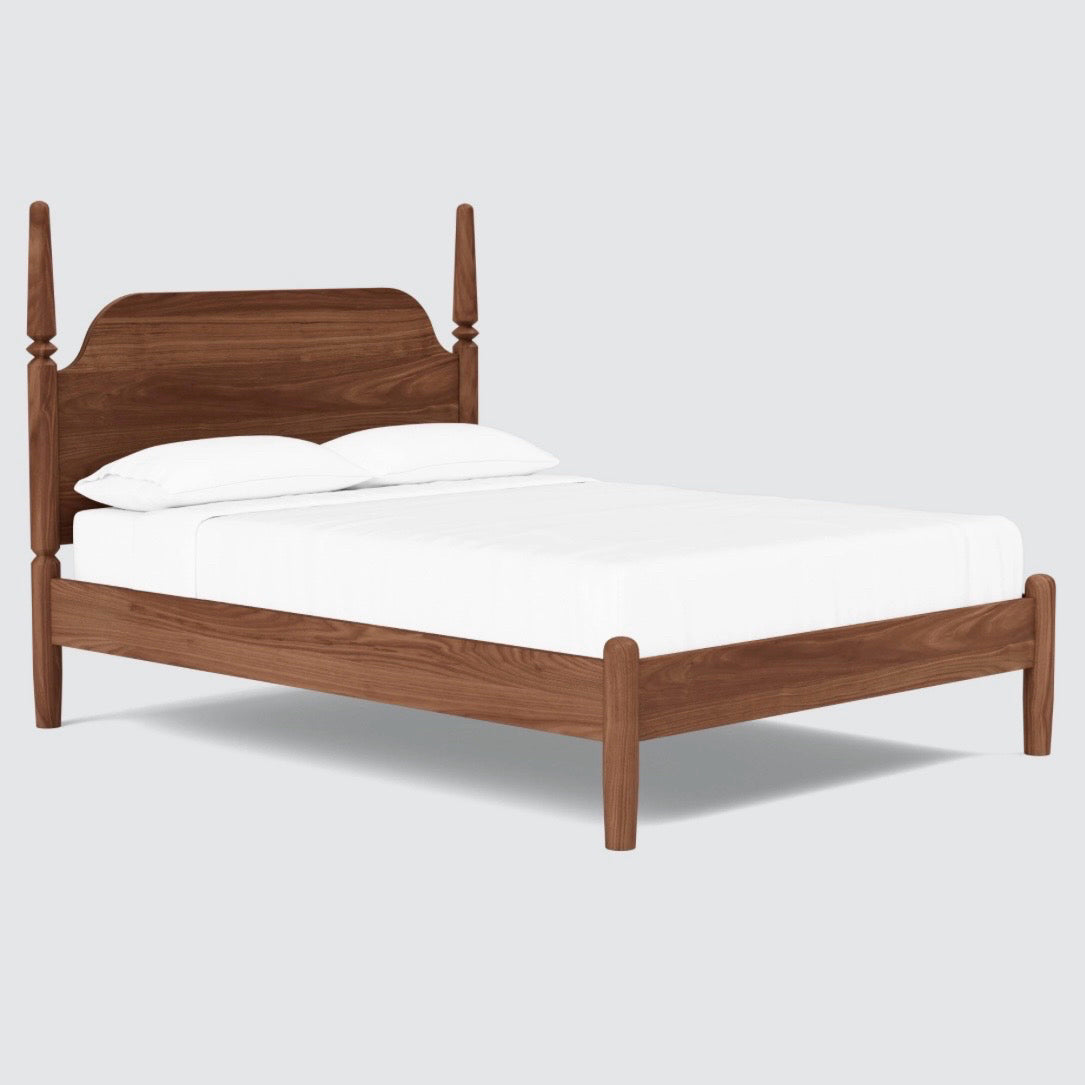 NEW Potomac Two Poster King Bed, Walnut, 87.4"D x 81.65"W x 56"H