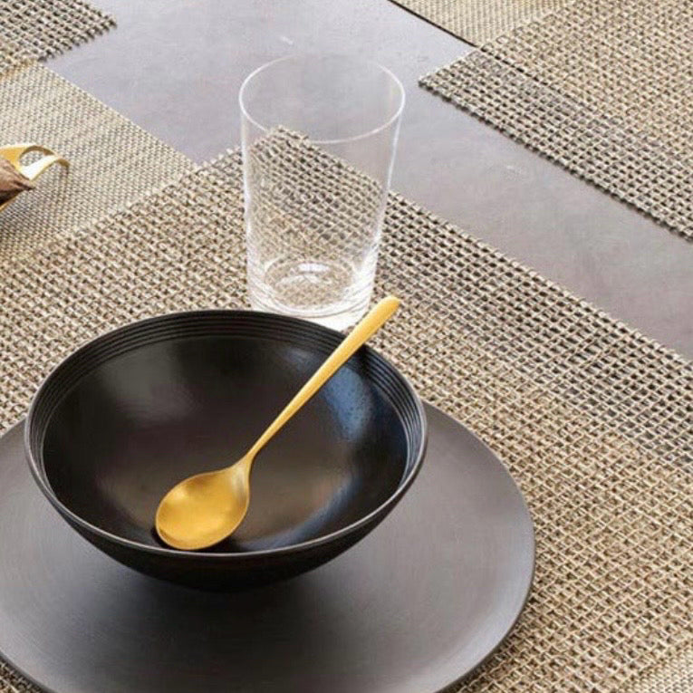 NEW Chilewich Lattice Rectangle Placemat (Set of 4), Gold, 12"D x 16"W