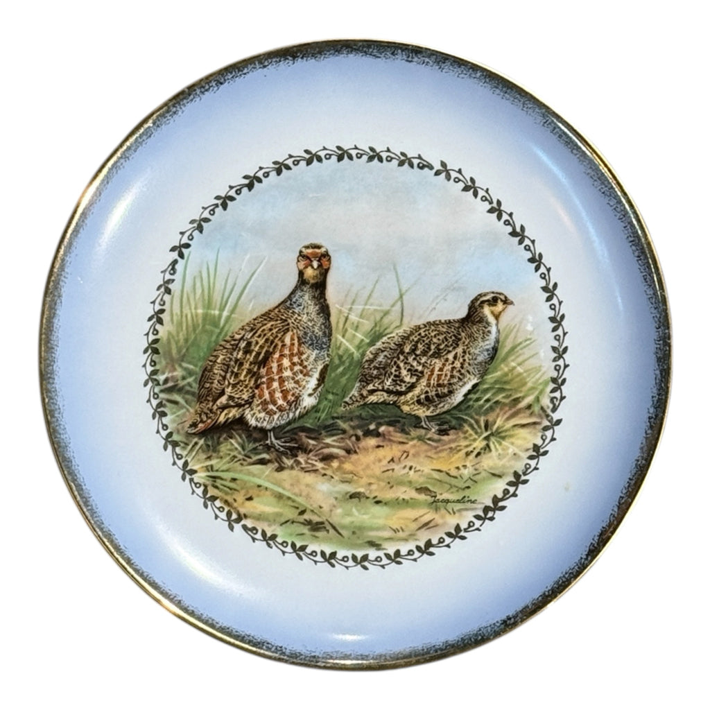 VTG Imperial China plate, quails, 8"DIA