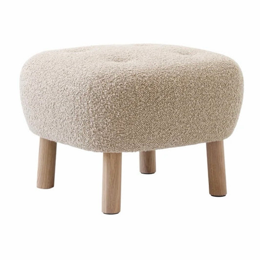 Little Petra Pouf, Sheepskin & Oiled Oak