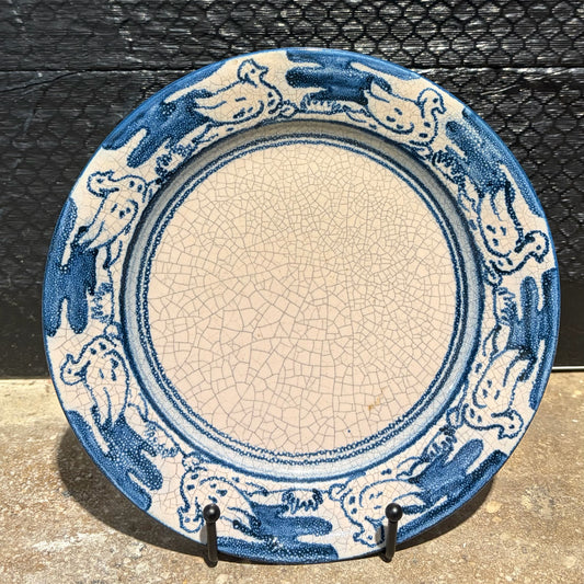 Vintage Dedham Pottery Duck Plate, 8.5"Dia x 1"D