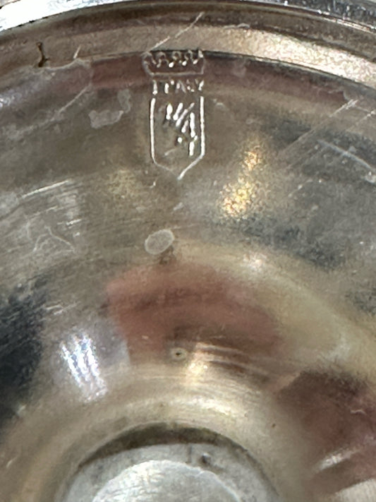 (6) Wm Adams silverplate wine glasses, Italy, "P" monogram