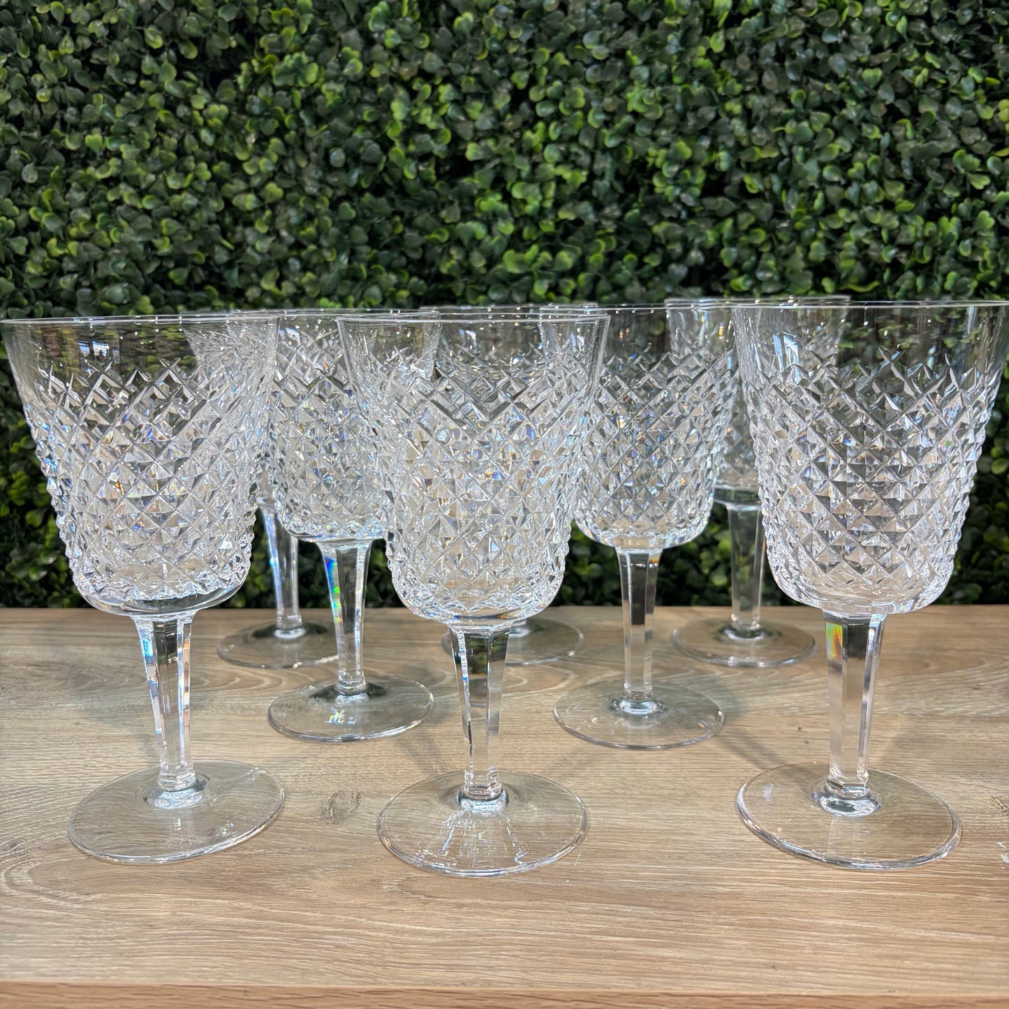 Set of 8 Waterford Alana Water Goblets, 7"H x 3"Dia