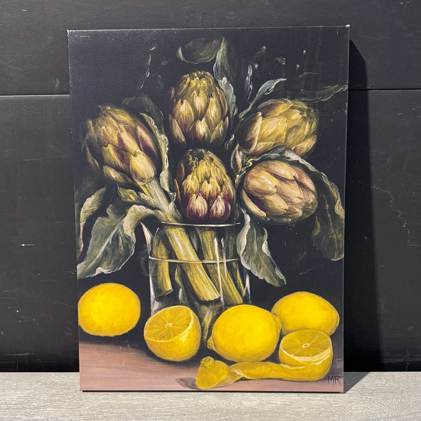 Artichoke Print by Mimi Roberts 12" W x 1" D x 16" H