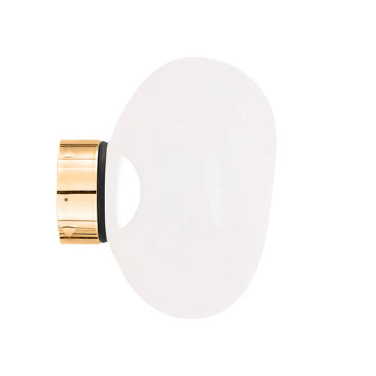 Tom Dixon Melt Mini LED Surface Light, Opal & Gold, 11.8" W x 9.8" D x 11.4" H