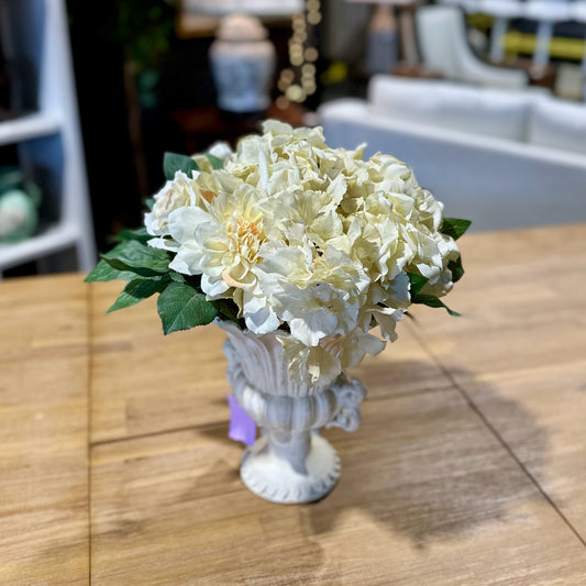 Illumination Cream Artifical Flower Arrangement, Urn Vase, approx. 16" H x 16" W