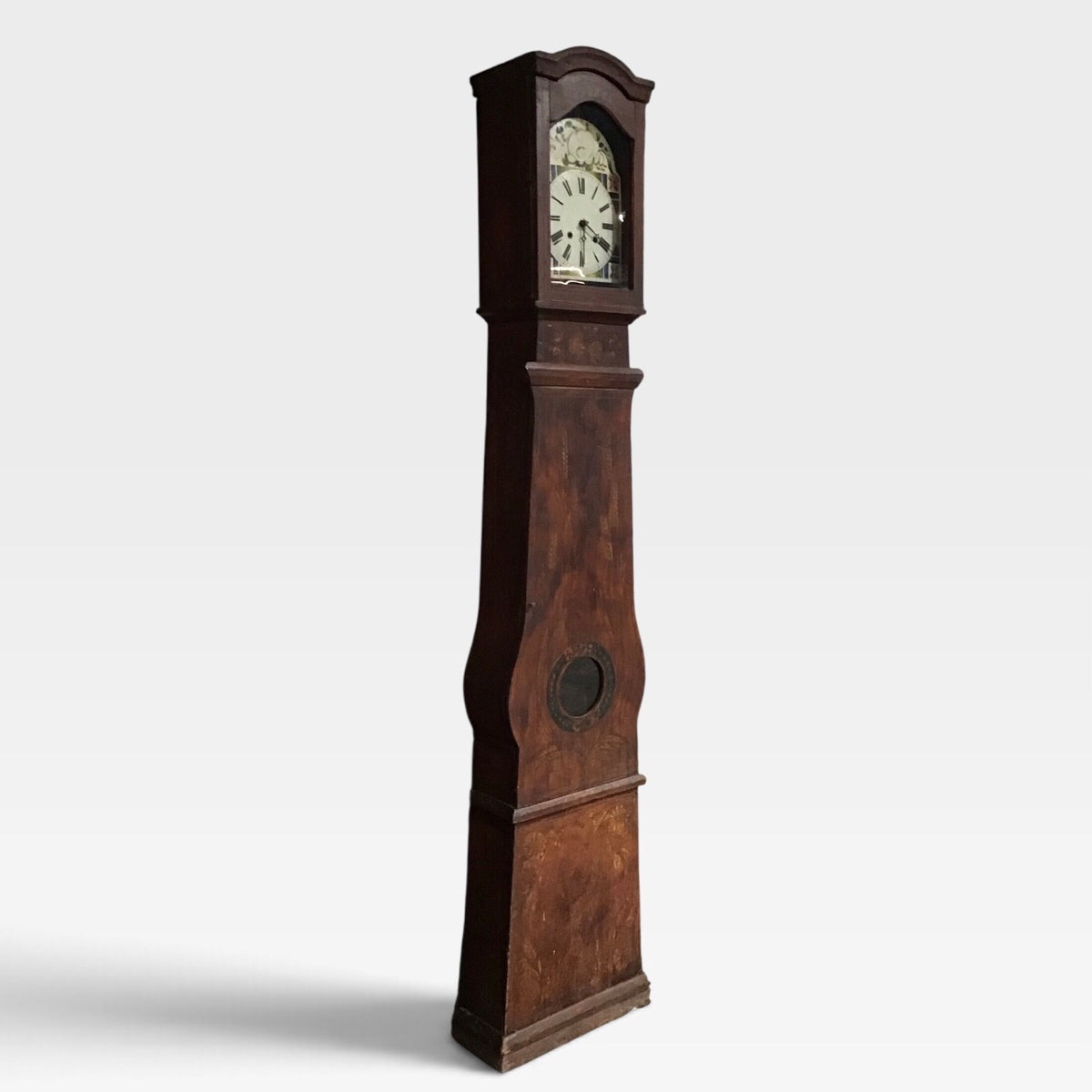 ATQ English/Scottish Longcase clock, c. 1820, decorative only, 17"W x 8"D 88"H