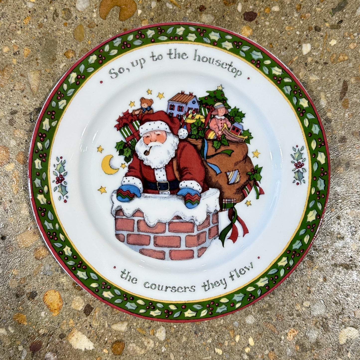 Set of 4 "A Christmas Story" Porcelain Plates, 4 Susan Winget Designs, 8.25" Dia