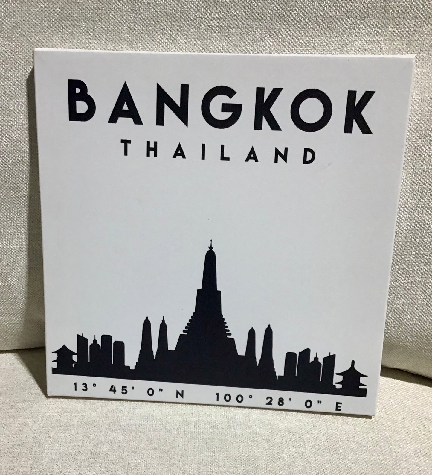 Bangkok Thailand Sign 11.5"x11.5"x2.5"