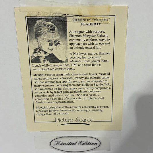 Abstract Collage, Green Leaf, By Memphis, 23.25" x 31.5"H x 1.25"D