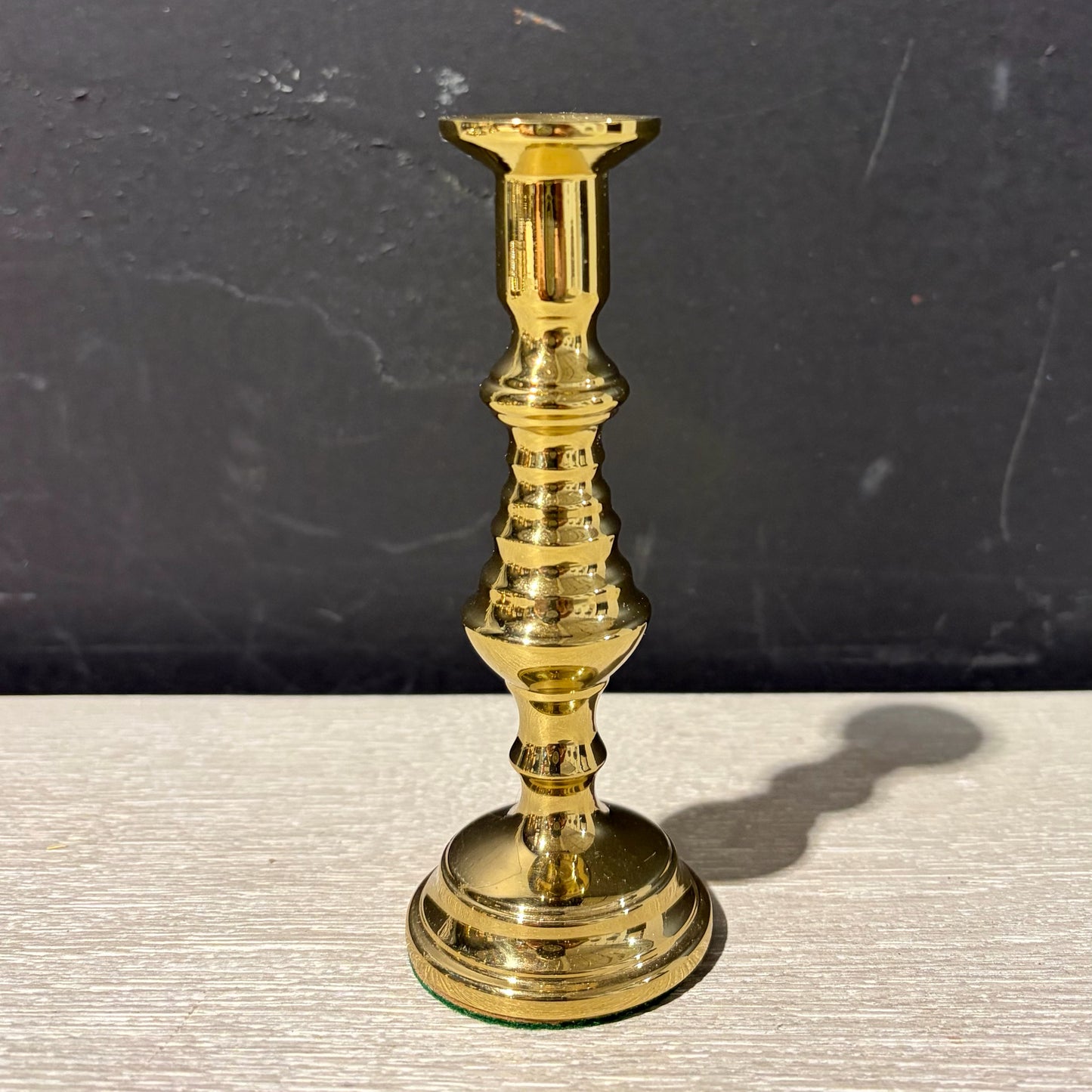 Set of 5 VTG Brass Candlesticks, Various Styles & Heights, 5"- 3.25"H