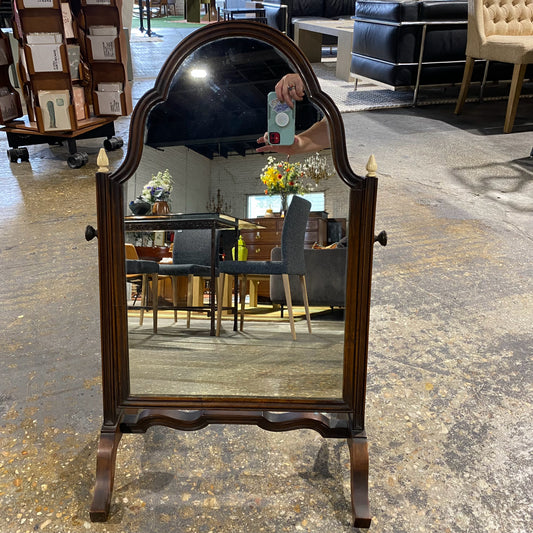 Antique Dressing Mirror, Walnut, 18.75"W x 10.75"D x 29.75"H
