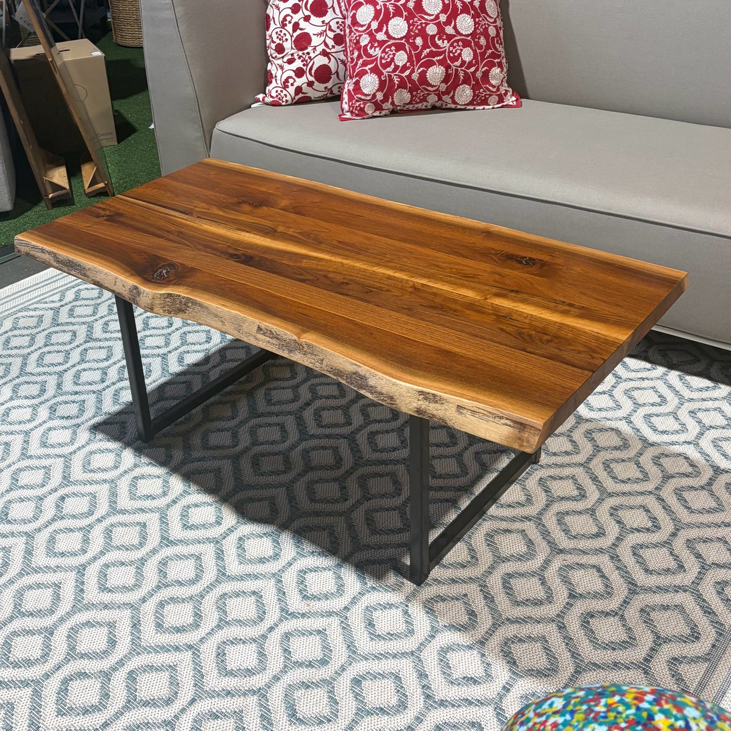 Live-Edge Wood Coffee Table, Black Walnut, 48"W x 24.5"D x 19"H