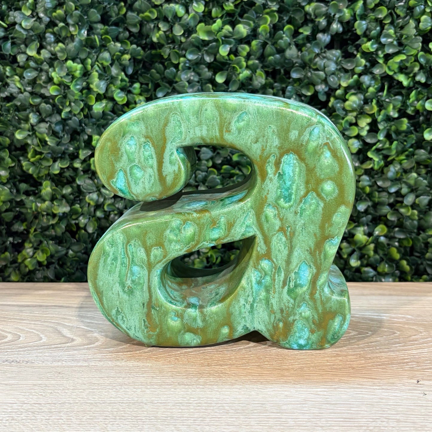 VTG 1970" Ceramic Letter  'a', 6"W x 2.75"D x 6"H