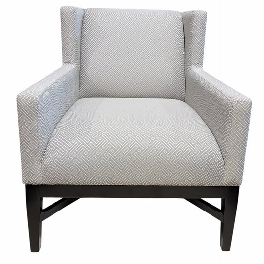 Bernhardt Arm Chair, Gray Geometric Upholstery 29"W x 33"D x 34"H
