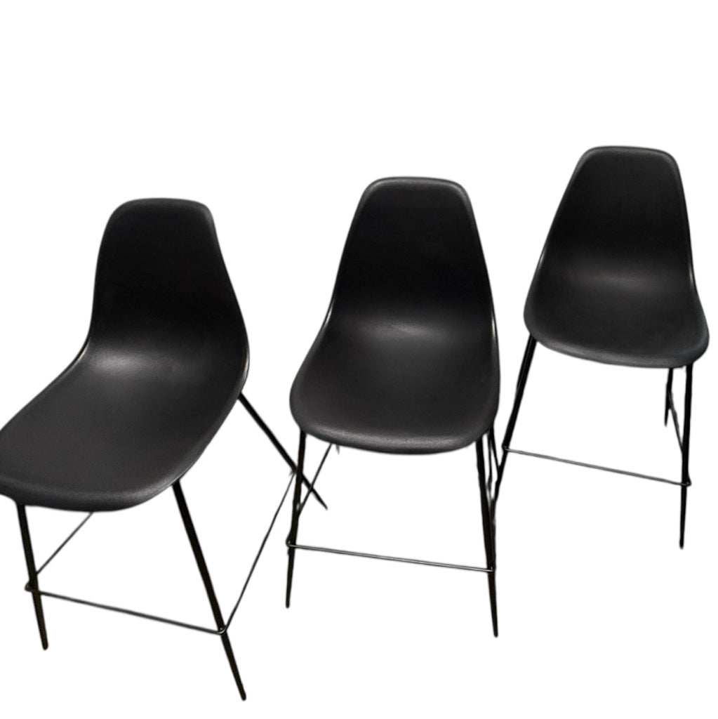 SET of 3 Poly & Bark Isla Counter Stools,18"W x 20"D x 39"H