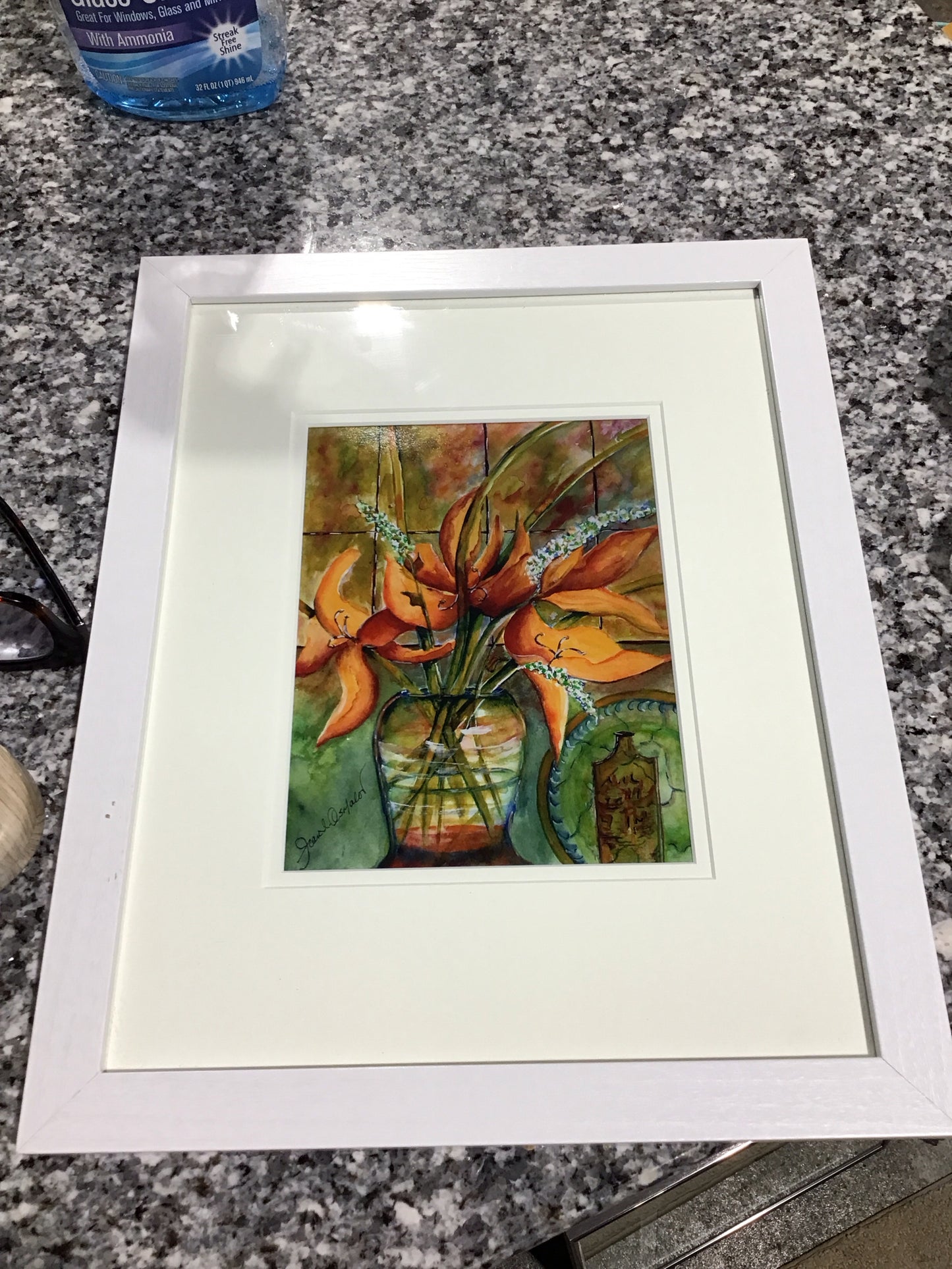 Signed Floral Print 12.5"x 15.5"