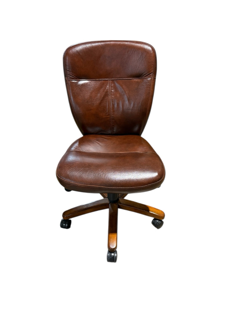 Sasha Executive adjustable desk chair, leather,22"W x 20"D x 38"H