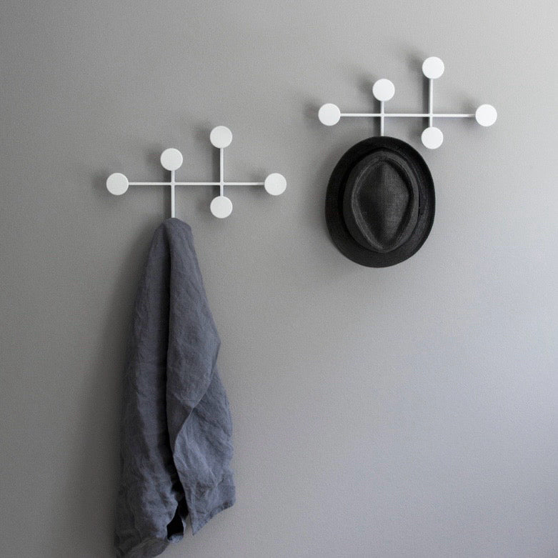 Audo Copenhagen Afteroom Coat Hanger, White, 13.4"W x 0.8" D x 8.3"H