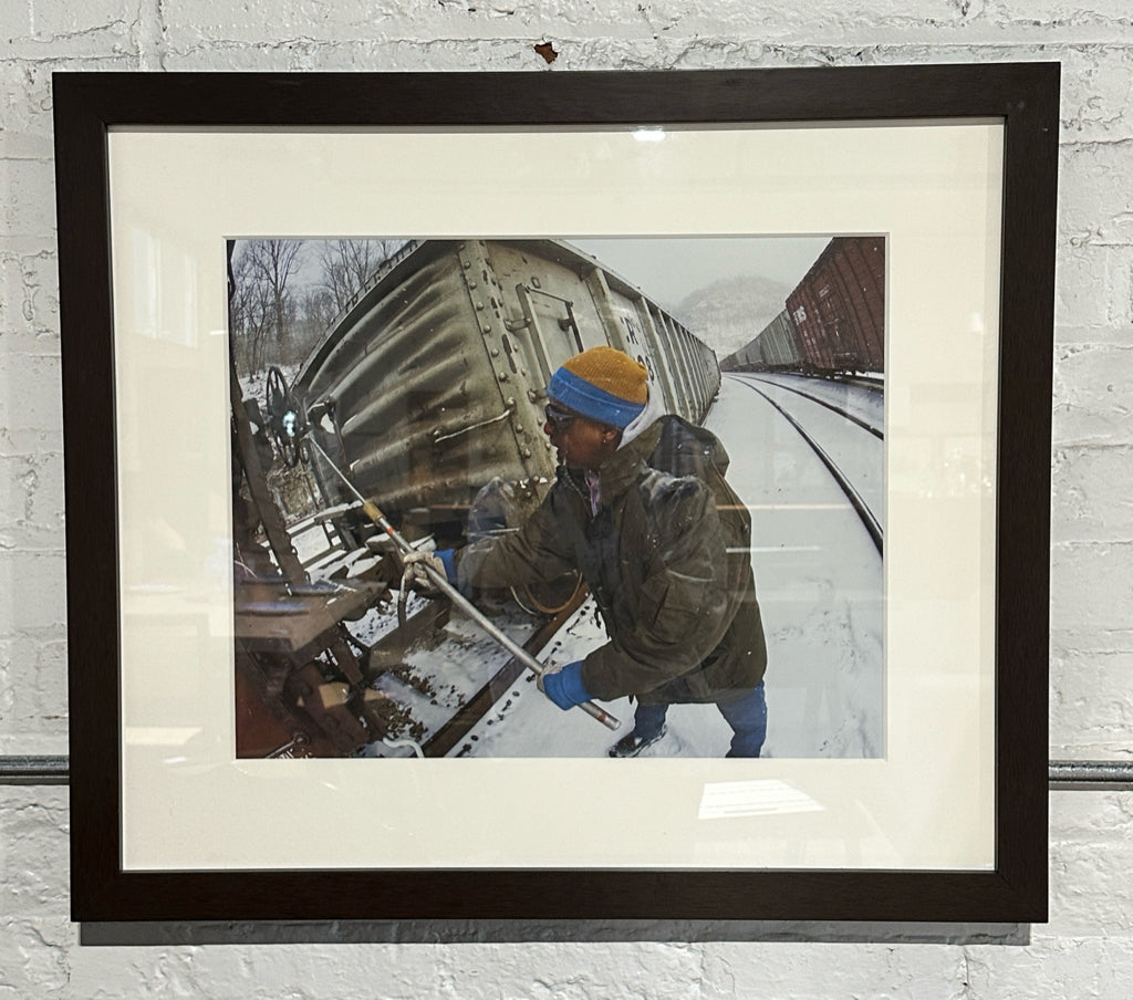 NorfolkSouthern train crew @ work, 29.5"W x 25.5H x 2"D