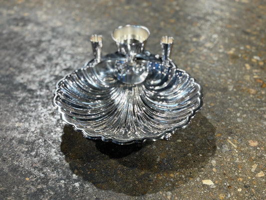 Silverplated Shrimp Clam Shell 11"  W x 4.5" H