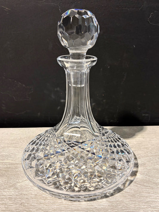 VTG Waterford Crystal Alana Ships Decanter, 7"Dia. x 10"H