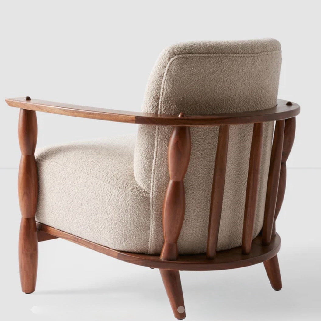 NEW Leela Armchair,  Boucle Oat, 30.5"W x 31"D x 33"H
