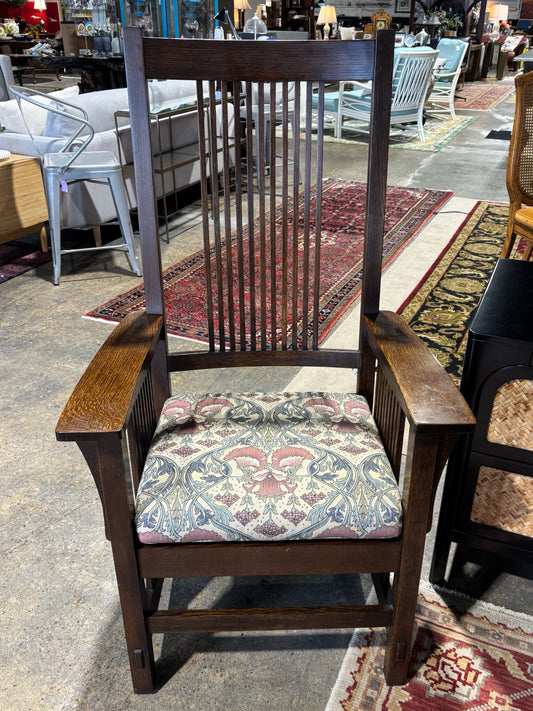 Stickley Mission Oak Chair 49" H x 21.5" D x 27" W