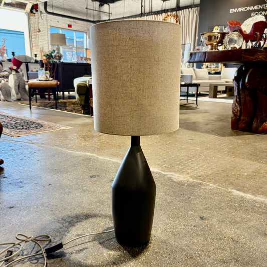 West Elm Asymmerty Lamp, Black, 6"Dia x 30.5"H
