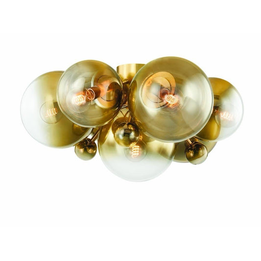 Kyoto 7 Light Flush Mount Ceiling Light, Corbett Lighting, 27.75" W x 14.75" H
