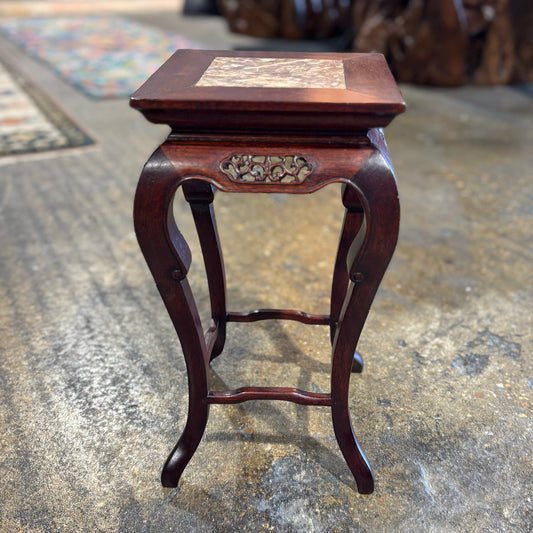 Wooden Plant Stand w/ Marble Insert