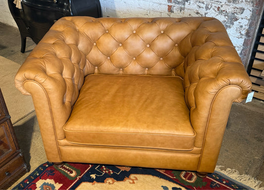 NEW Lyon Lounge Chair - Cognac Leather, 49.5" W x 34" D x 31" H