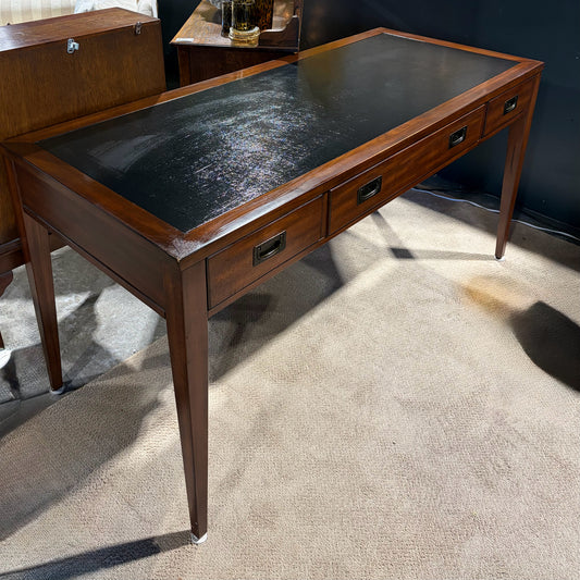Hooker Desk W/ Leather Top, Cherry Finish, 60"W x 26"D x 31"H