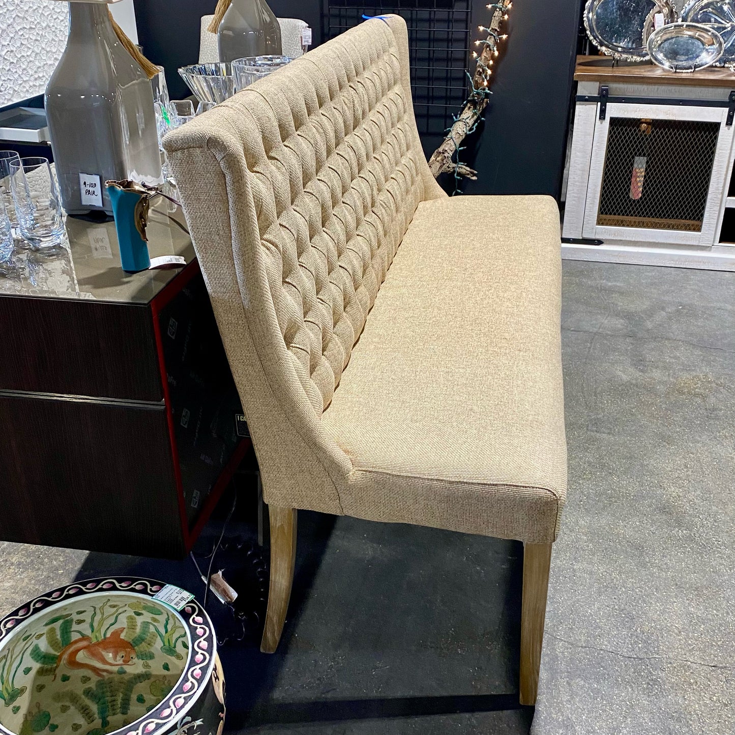 Tufted Upholstery Banquet Dining Bench 65"W x 24"D x 40.5" H