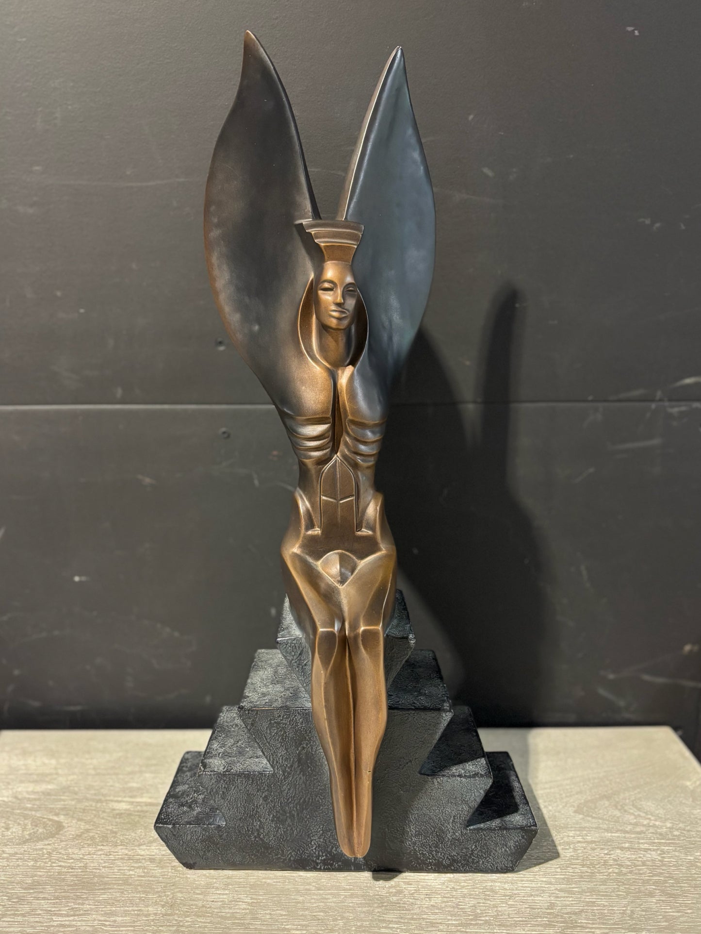 Bronze Austin Art Deco Sculpture 11.5" W x 8" D x 24" H