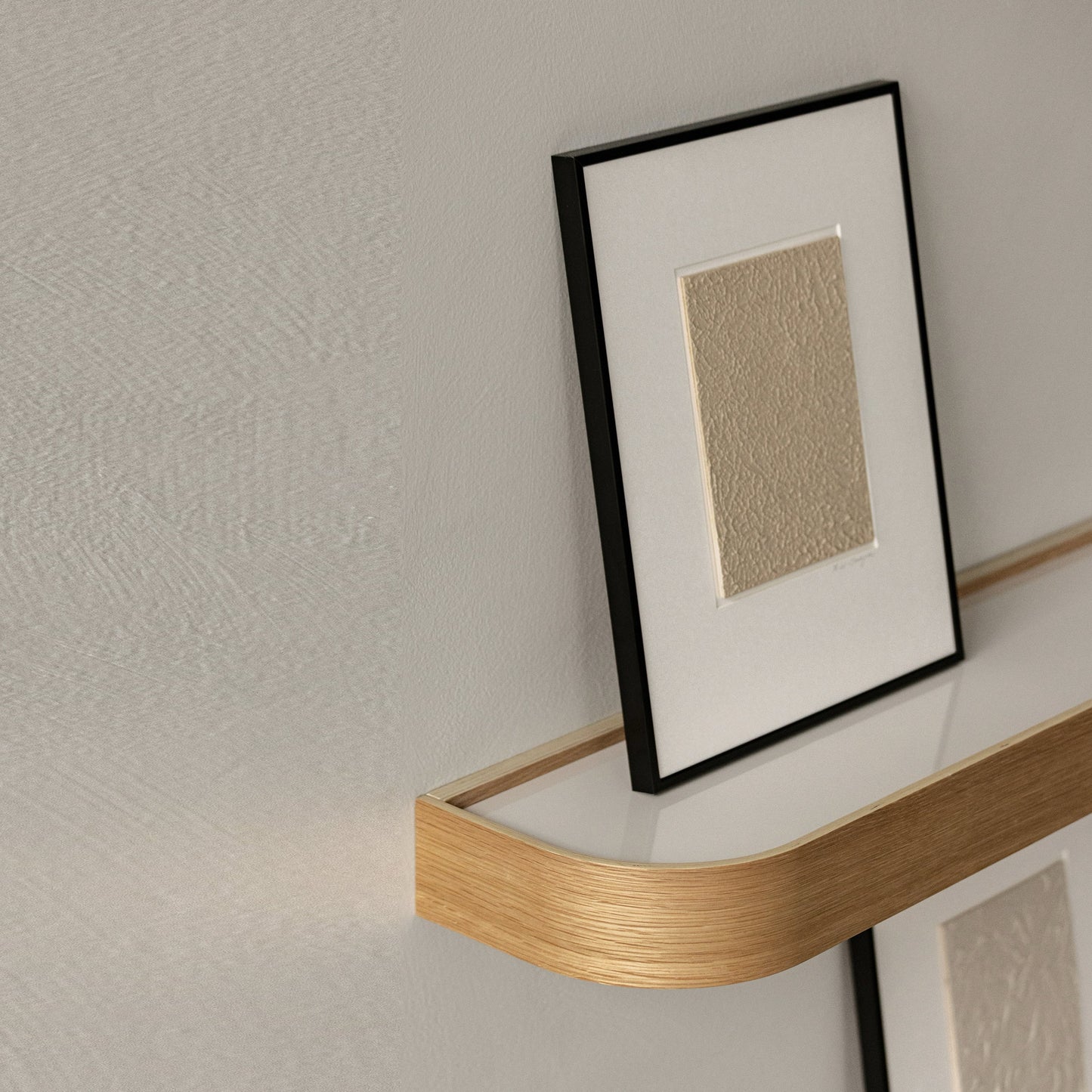 Epoch Shelf by Nina Bruun, Natural Oak & Fog, 31.1" W x 8" D x 2.2" H