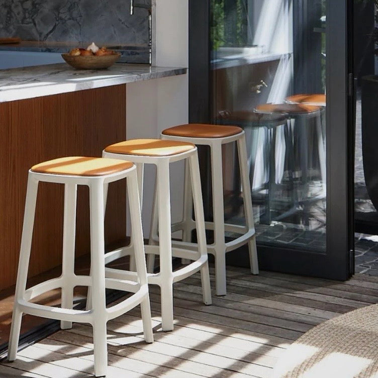 Cadrea Counter Stool, Seat Pad Cognac, 17"W x 17"D x 25.5"H