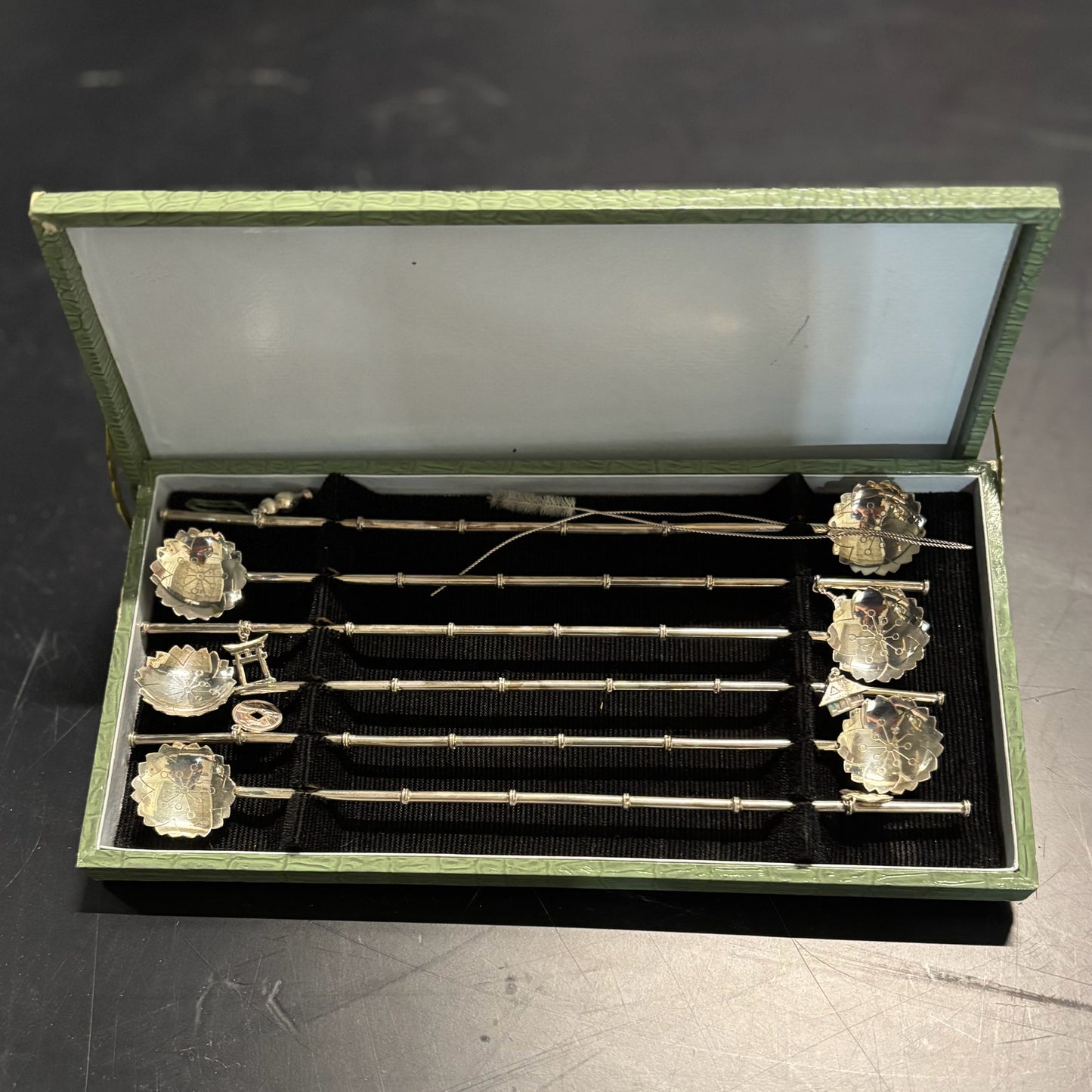 Set 6 Sterling Japanese Iced Tea Spoons