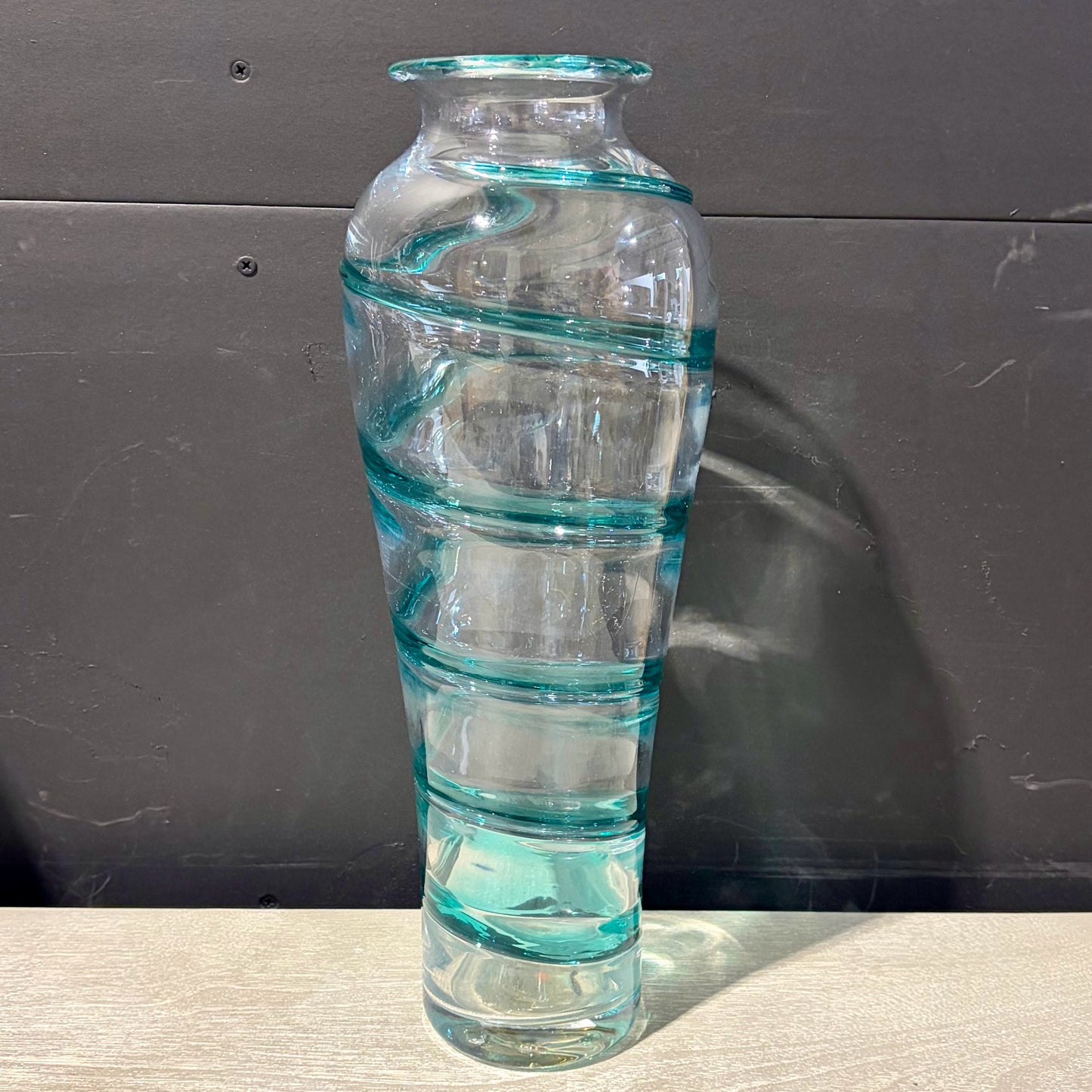 Blenko Art Glass Sapphire Blue, 15.5"H x 5.5"Dia